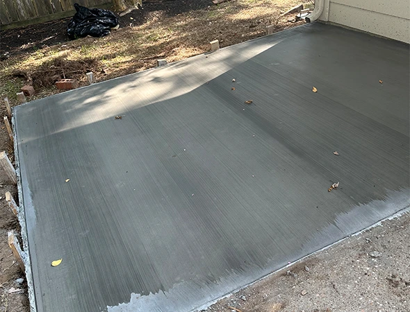 Concrete parking lot construction for a commercial property in Clear Lake