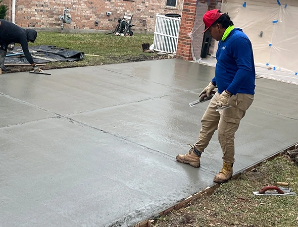 Covered patio and outdoor living space built for a League City home